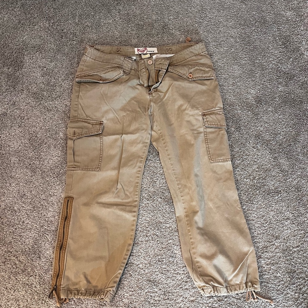 Roxy Khaki Cargo Crops